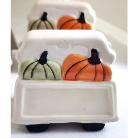 PLACE HOLDERS-Ceramic-Stand Up-Pumpkin Decor-Reusable Erasable Name Area-Set 4 - Picture 6 of 10